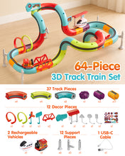 Carica l'immagine nel visualizzatore Galleria, 3D Anti-Gravity Rail Car Set - 64PCS