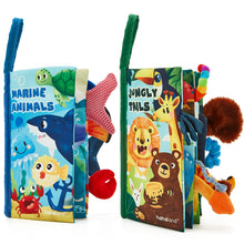 Load image into Gallery viewer, Baby First Cloth Books Jungly Tails & Marine Life