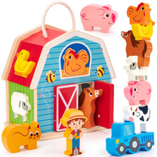 Load image into Gallery viewer, Farm Matching & Stacking Barn Playset