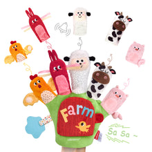 Load image into Gallery viewer, Montessori Farm Animal Hand Puppets