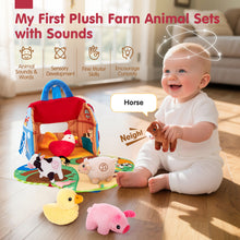Load image into Gallery viewer, Stuffed Farm Animals with Real Sounds