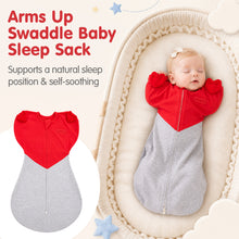 Load image into Gallery viewer, HEART-SHAPED ARMS-UP SLEEP SACK (RED)