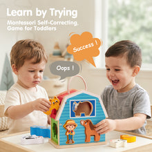 Load image into Gallery viewer, Farm Matching & Stacking Barn Playset