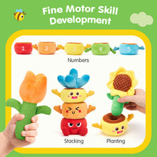 Load image into Gallery viewer, Plush Flower Garden Stacking & Sorting Toy