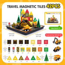 Load image into Gallery viewer, 42PCS MAGNETIC TILES CONSTRUCTION SET