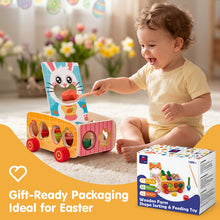 Load image into Gallery viewer, Wooden Farm Shape Sorting & Feeding Toy