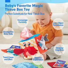 Cargar imagen en el visor de la Galería, Montessori Baby Tissue Box Toy Marine Theme