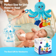 Cargar imagen en el visor de la Galería, Squeaky Crinkle Rattle Octopus Hanging Toys