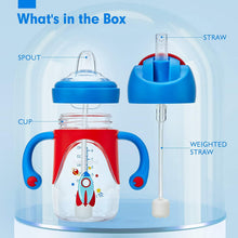 Load image into Gallery viewer, Sippy Cups with Spout & Weighted Straw