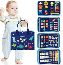 Charger l'image dans la visionneuse de la galerie, Toddler Busy Board for 1 2 3 Year Old - Dinosaur