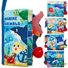 Load image into Gallery viewer, Baby First Cloth Books Jungly Tails & Marine Life