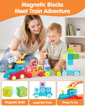 Laden Sie das Bild in den Galerie-Viewer, Large Magnetic Blocks Train Set

