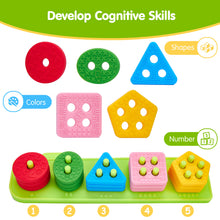 Laden Sie das Bild in den Galerie-Viewer, Silicone Sorting &amp; Stacking Sensory Toy
