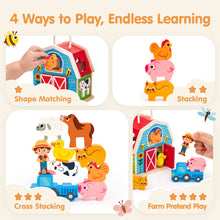Load image into Gallery viewer, Farm Matching &amp; Stacking Barn Playset
