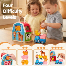 Load image into Gallery viewer, Farm Matching &amp; Stacking Barn Playset
