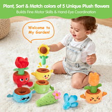 Load image into Gallery viewer, Plush Flower Garden Stacking &amp; Sorting Toy
