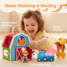 Load image into Gallery viewer, Farm Matching &amp; Stacking Barn Playset

