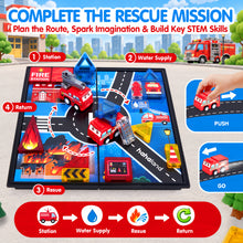 Load image into Gallery viewer, Magnetic Tiles FIire Rescue Set
