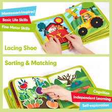 Load image into Gallery viewer, Montessori Farm Busy Book for Toddlers 1-3

