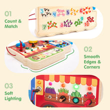 Load image into Gallery viewer, 18-in-1 Wooden Sensory Activity Board
