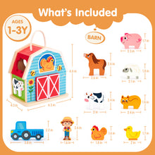 Load image into Gallery viewer, Farm Matching &amp; Stacking Barn Playset
