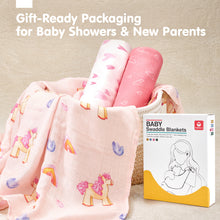 Load image into Gallery viewer, Muslin Swaddle Blankets Bamboo - 4 Types
