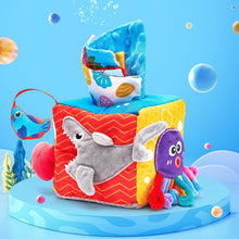 Cargar imagen en el visor de la Galería, Montessori Baby Tissue Box Toy Marine Theme

