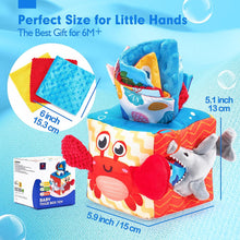 Cargar imagen en el visor de la Galería, Montessori Baby Tissue Box Toy Marine Theme
