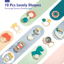 Load image into Gallery viewer, 10 pcs Newborn Toy Baby Gifts Rattle and teethers
